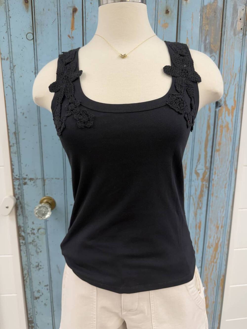 NEW DYLAN women's tasha knit top in black